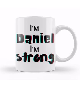 Daniel Name Personalized Custom Design Gift Baby Gift For Him Kupa Bardak Porselen