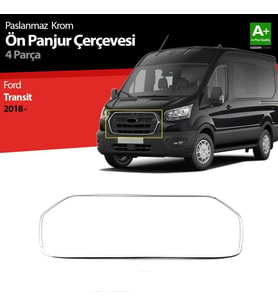 Transit Uyumlu Krom Ön Panjur Çerçevesi 4 Parça. 2018 Ve Üzeri