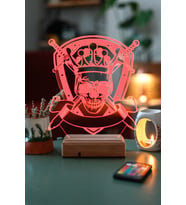 Kişiye Özel Kral İskelet 3D Dekoratif Led Lamba