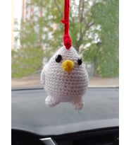 Amigurumi Sevimli Tavuk El Emeği Araba Süsü Dikiz Aynası