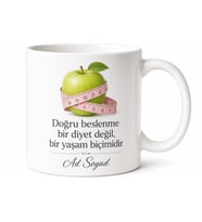 Kişiye Özel Diyetisyen Hediyesi Baskılı Kupa Bardak Diyetisyen Hediyelik