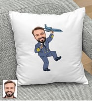 Kişiye Özel Pilot Tasarımlı Karikatür Yastık 102