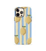 iPhone 12 Pro Max Vorian Çift Katmanlı Kılıf Gingham Lemon Grove