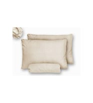 Çift Kişilik Bej Puantiyeli Lastikli Çarşaf Ve Yastık Kılıfı - 160x200