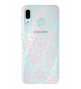 Samsung Galaxy A30  Kapak Nostalji Desen Tasarımlı Şeffaf Silikon Kılıf