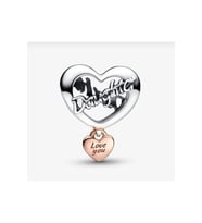 Seni Seviyorum Kızım Kalp Charm (Gümüş)
