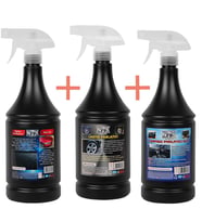 Oto Temizlik Seti   Yağmur Su Kaydırıcı 1 lt ,Torpido Parlatıcı Süt 500 ml, Lastik Parlatıcı 500 ml