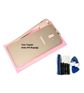Tkgz Samsung Galaxy J4 Plus FULL KASA Arka Pil Batarya Kapağı (TAMİR SETİ) GOLD