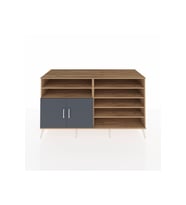 Kronos Konsol 7 Raflı 2 Kapaklı 176x59x99 Çam-Antrasit/Aytaşı