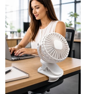 Mandallı Güçlü Hava Üfleyen Masa Bebek Arabası Fanı