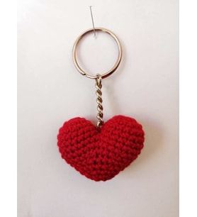 Kalp Amigurumi Organik Anahtarlık Oyuncak