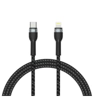 Vendas Type-c to Lightning Zore Shira Serisi 1 Metre 2.2A Çıkışlı 20W Data ve Şarj Kablosu (Siyah)