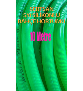 Silikonlu Bahçe Hortumu 5/8 Yeşil Renk 10 Metre