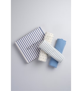 3 Adet Çok Amaçlı Müslin Örtü & Battaniye 2 Katlı %100 Pamuk Xl Boy 100 X 8