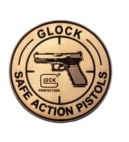 GLOCK  Deri PEÇ - Arma - Askeri Patch (Krem)