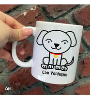 Size Özel Can Yoldaşım Köpeğim Seramik Baskılı Kupa Bardaklar