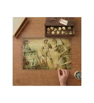 Michelangelo David Heykeli Tasarımı 240 parça Ahşap Puzzle Ahşap Kutuda MP01140