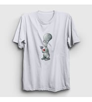 Presmono Unisex Beyaz Alien Roger Smith Dizi American Dad T-Shirt 299158tt (Beyaz)