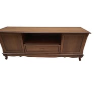 Tv Sehpa ST 17695 Klasik Model Mobilya Kayın ASLAN Ayak Ceviz Renk 160cm El Yapı