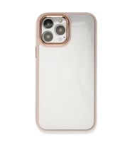 İphone 14 Pro Kılıf Dora Kapak - Pudra
