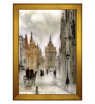 Manzara Temalı Kanvas Tablo 50 x 70 cm Gold Çerçeve