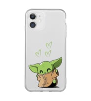 Iphone 11 Uyumlu Baby Yoda Tasarımlı Şeffaf Telefon Kılıfı