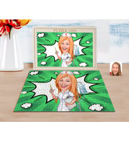 BK Gift Kişiye Özel Hemşire Karikatürlü 1000 Parça Profesyonel Puzzle-2