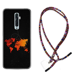 Oppo Reno 2Z 4 Lite 4 Pro 5 6 7 A31 Kılıf Boyun Asklı Rasta Silikon İz Bırakan Uçak 1778