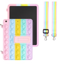 Apple iPad 7. Nesil 10.2" Kılıf Cute Dolls Standlı Eğlenceli 3D Karekterli Çocuk (Mavi)