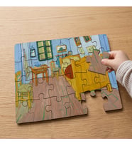 Van Gogh Yatak Odası Tasarımlı 24 Parça Ahşap Çocuk Puzzle MPK0001
