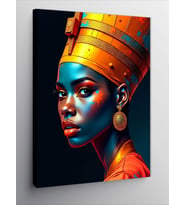 Kanvas Tablo Kraliyet Tacı Afrika Güzeli