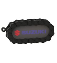 Suzuki Uyumlu Zincir Detaylı Motosiklet Anahtarlığı (Siyah-Kırmızı)