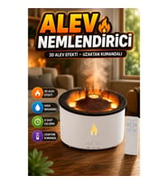 3D Alev Efektli Hava Nemlendirici 360 ml Uzaktan Kumandalı Aromaterapi Difüzörü