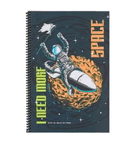 GIPTA SPACE SPİRALLİ KARTON KAPAK A4 80 YP KARELİ DEFTER