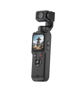 4K Ultra HD Profesyonel Aksiyon Kamerası, Vlog Kamera, 330° Dönebilir, Yüz Takibi, Dokunmatik Ekran