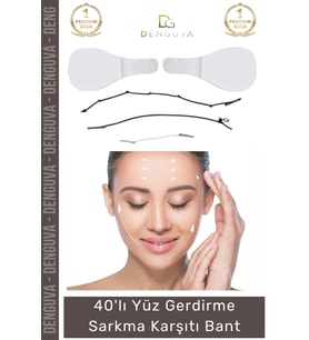 #GermeBandı Yüz Gerdirme Bandı Estetik Görünüm Sunan Sıkılaştırıcı Şeffaf Sarkma Karşıtı - 40 Adet