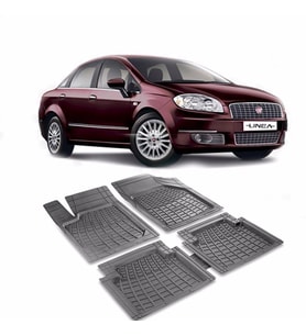 Fiat Linea Havuzlu Oto Paspas (PRS) (Siyah-Gri)