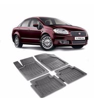 Fiat Linea Havuzlu Oto Paspas (PRS) (Siyah-Gri)