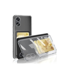 Oppo A38 Kılıf Kart Şeffaf Silikon - Şeffaf