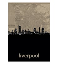 Liverpool Manzarası Tablo Ahşap Poster Dekoratif