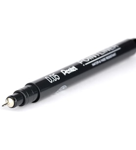 Pentel Pointliner S20P-05A, Fineliner, Siyah, Suya Dayanıklı Ve Solmaz, 0,05 Mm