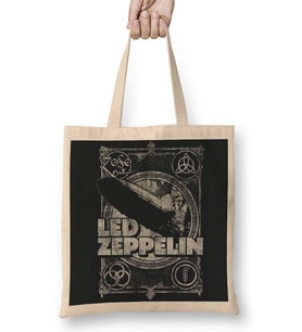 Led Zeppelin Bez Çanta Uzun Saplı