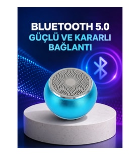 Mey İthalat® Mini Bluetooth Speaker Uzun Pil Ömrü, Şık ve Hafif Tasarım Yeni Nesil