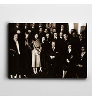 Atatürk Tablosu Türk Ocağı Ziyareti Atatürk Kanvas Tablo