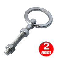 8mm Halkalı Somunlu Civata Kapı Kilit Askısı Vida -2 Adet