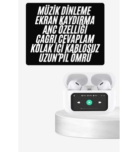 Dokunmatik Ekranlı ANC/ENC Yeni Nesil Pro Bluetooth Kulaklık Dokunmatik Ekran