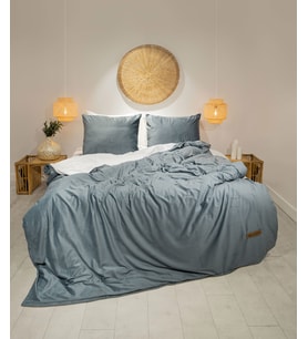 Koza Home Linda Lacivert Kadife Çift Kişilik Nevresim Takımı 200x220 4 Yastıklı 5010