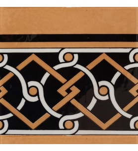 Armada Çini 20x20 cm KS 77 Zincir Desen Kütahya İznik Çini Bordür