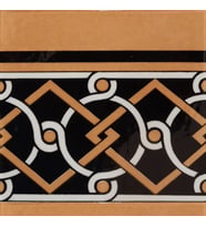 Armada Çini 20x20 cm KS 77 Zincir Desen Kütahya İznik Çini Bordür