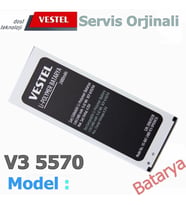 Vestel V3 5570 Batarya 2480mAh Sıfır Vakumlu Orjinal Ambalajında Garantili Batarya